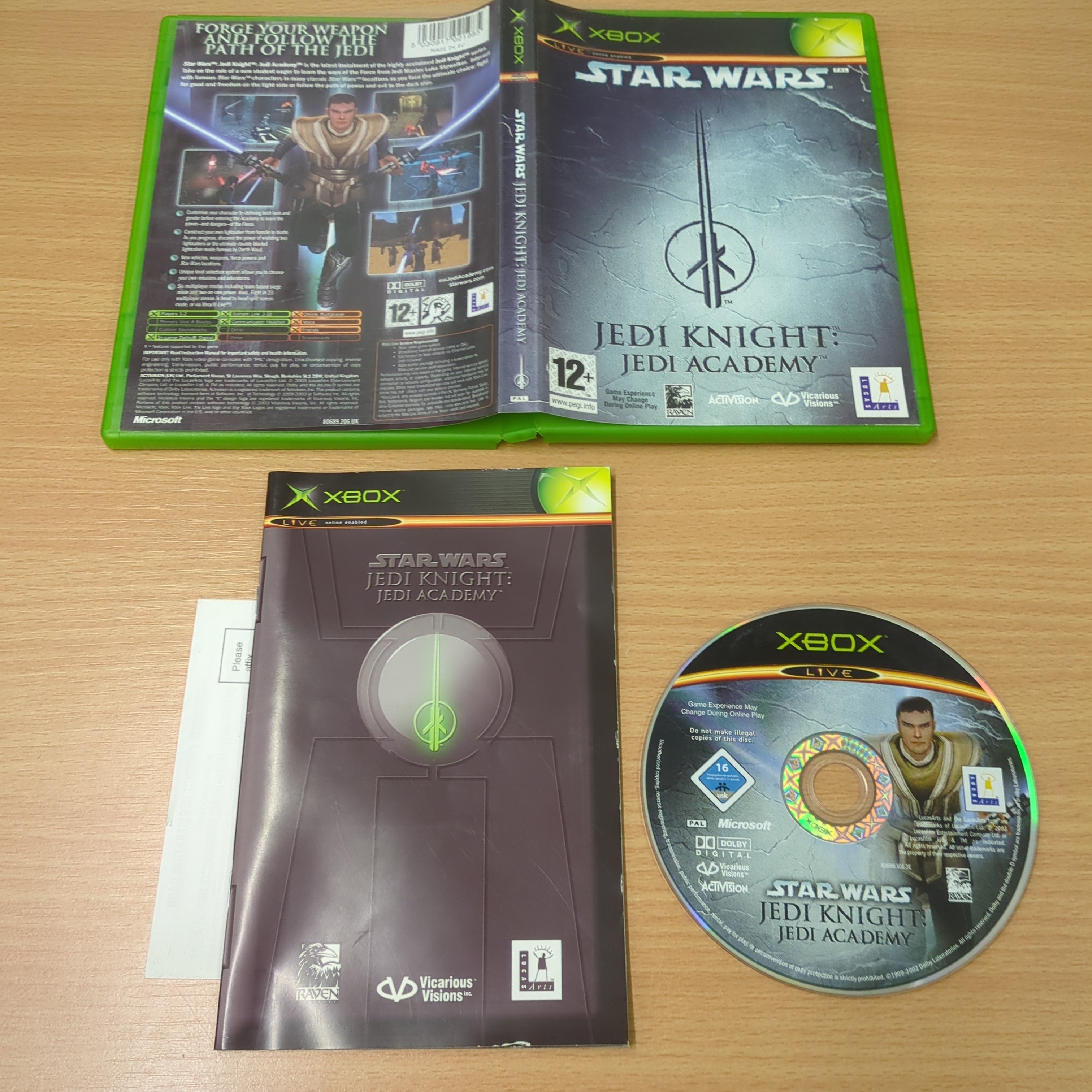Star Wars Jedi Knight: Jedi Academy original Xbox game Star Wars Jedi Knight: Jedi Academy original Xbox game